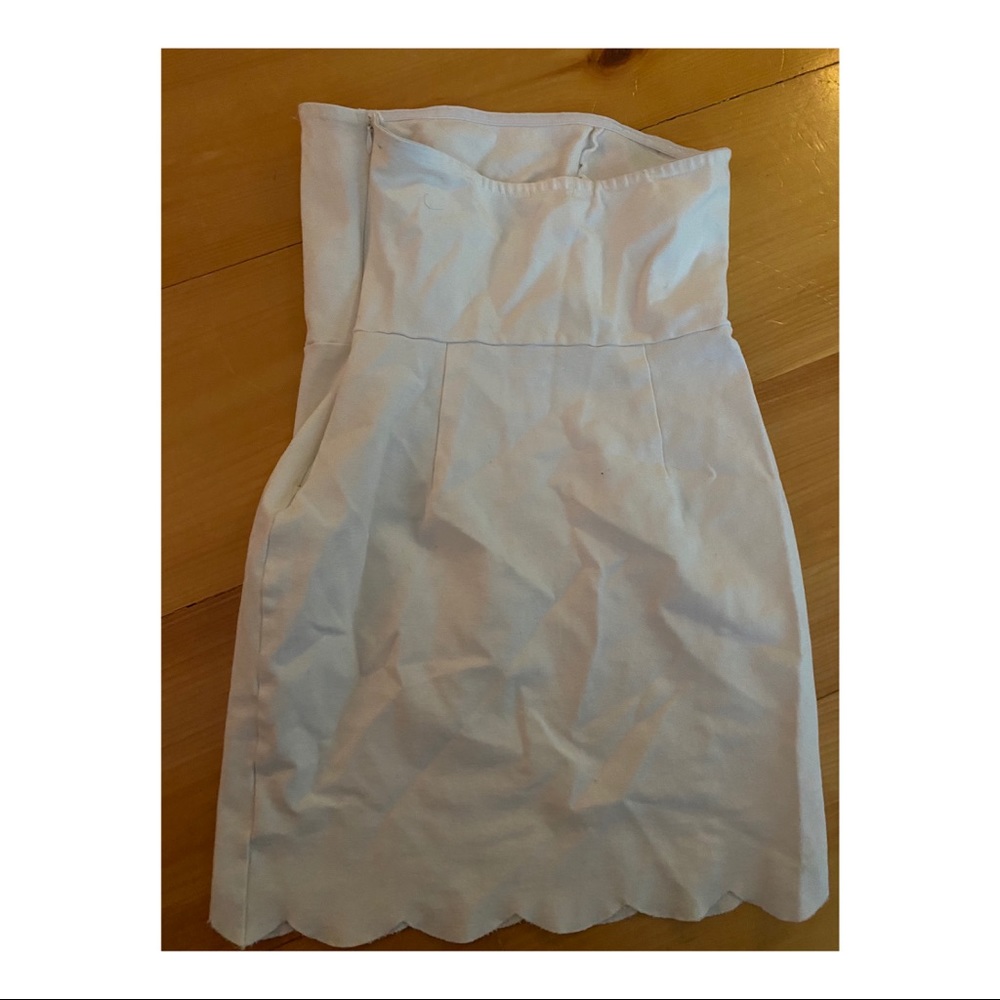 Strapless White Mini Dress - Picture 2 of 3